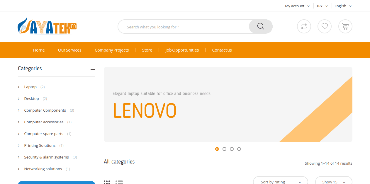 E-commerce Application project screenshot